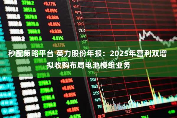 秒配策略平台 英力股份年报：2025年营利双增 拟收购布局电池模组业务